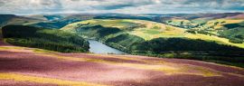 Lais Puzzle - Großartige Aussicht auf das Ladybower Reservoir vom Win Hill im Peak District, England, Panorama - 1.000 Teile