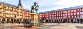 Lais Puzzle - Plaza Mayor mit Statue von König Philip III in Madrid, Spanien, Panorama - 1.000 Teile