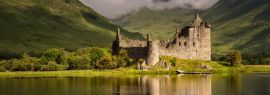 Lais Puzzle - Spiegelung von Kilchurn Castle in Loch Awe, Highlands, Schottland, Panorama - 1.000 Teile
