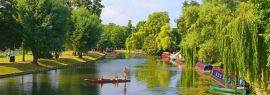 Lais Puzzle - Ein malerischer Blick über den Fluss Cam in Cambridge, England, Panorama - 1.000 Teile