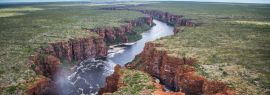 Lais Puzzle - Luftaufnahme des King George River, North Kimberley, Westaustralien, Panorama - 1.000 Teile