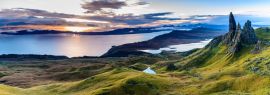 Lais Puzzle - Sonnenaufgang am beliebtesten Ort auf der Isle of Skye - The Old Man of Storr, Schottland, Panorama - 1.000 Teile