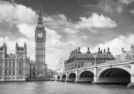 Lais Puzzle - Big Ben und Parlament, London in schwarz weiß - 1.000 Teile