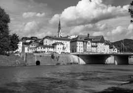 Lais Puzzle - Bad Tölz Wolfratshausen in schwarz weiß - 1.000 Teile