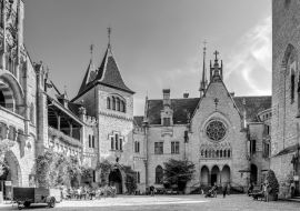 Lais Puzzle - Schloss Marienburg Pattensen Deutschland in schwarz weiß - 1.000 Teile