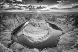 Lais Puzzle - Horseshoe Bend, Grand Canyon in schwarz weiß - 2.000 Teile