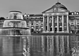 Lais Puzzle - Wiesbaden, Kurhaus, am Abend in schwarz weiß - 500, 1.000 & 2.000 Teile