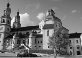 Lais Puzzle - Basilika St. Lorenz in Kempten (Allgäu),Deutschland in schwarz weiß - 500, 1.000 & 2.000 Teile