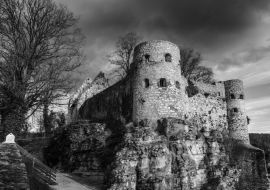Lais Puzzle - Burgruine in Pappenheim in schwarz weiß - 1.000 Teile