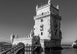 Lais Puzzle - Torre de Belem in Lisboa in schwarz weiß - 1.000 Teile