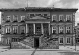 Lais Puzzle - Rathaus Lemgo in schwarz weiß - 1.000 Teile