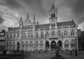 Lais Puzzle - Northampton, England in schwarz weiß - 1.000 Teile