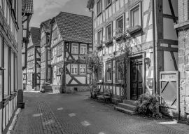 Lais Puzzle - Altstadt von Lich in schwarz weiß - 500, 1.000 & 2.000 Teile