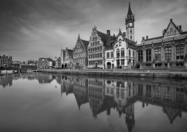 Lais Puzzle - Gent, Belgien in schwarz weiß - 500, 1.000 & 2.000 Teile