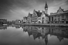 Lais Puzzle - Gent, Belgien in schwarz weiß - 2.000 Teile