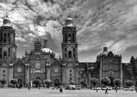 Lais Puzzle - Mexiko-Stadt, Metropolitan-Kathedrale Mariä Himmelfahrt von Mexiko-Stadt in schwarz weiß - 500, 1.000 & 2.000 Teile