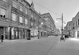 Lais Puzzle - Łódź, Polen - Piotrkowska-Straße in schwarz weiß - 500, 1.000 & 2.000 Teile