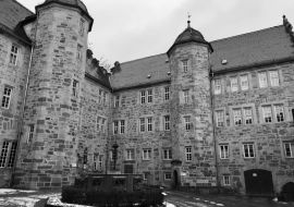 Lais Puzzle - Schloss Eschwege in Eschwege (Hessen) in schwarz weiß - 1.000 Teile