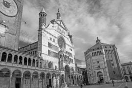 Lais Puzzle - Dom, Torrazzo und Battistero, Cremona in schwarz weiß - 2.000 Teile