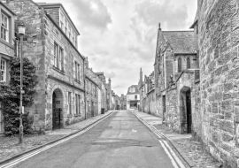 Lais Puzzle - Impression von St Andrews in Schottland in schwarz weiß - 1.000 Teile