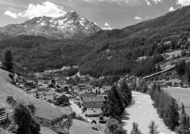 Lais Puzzle - Sölden Österreich in schwarz weiß - 500, 1.000 & 2.000 Teile