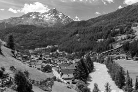 Lais Puzzle - Sölden Österreich in schwarz weiß - 2.000 Teile