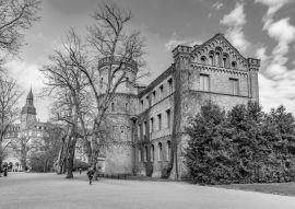 Lais Puzzle - Kungshuset-Gebäude der Universität Lund in Schweden in schwarz weiß - 500, 1.000 & 2.000 Teile