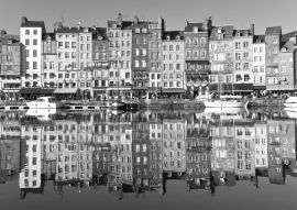 Lais Puzzle - Honfleur Normandie in schwarz weiß - 500, 1.000 & 2.000 Teile