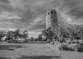 Lais Puzzle - Schöne Aufnahme des Wachturms im Grand-Canyon-Nationalpark in den USA in schwarz weiß - 1.000 Teile