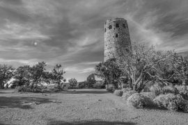 Lais Puzzle - Schöne Aufnahme des Wachturms im Grand-Canyon-Nationalpark in den USA in schwarz weiß - 2.000 Teile