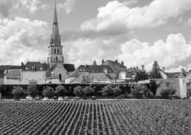 Lais Puzzle - Meursault, Burgund, Frankreich in schwarz weiß - 500, 1.000 & 2.000 Teile
