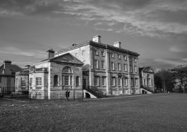 Lais Puzzle - Herrschaftliches Anwesen aus dem 19. Jahrhundert, Brodsworth, South Yorkshire in schwarz weiß - 500, 1.000 & 2.000 Teile