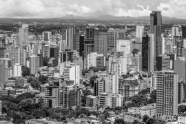 Lais Puzzle - Skyline der Stadt Curitiba im Bundesstaat Parana in schwarz weiß - 2.000 Teile