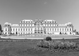 Lais Puzzle - Schloss Belvedere in Wien in schwarz weiß - 500, 1.000 & 2.000 Teile
