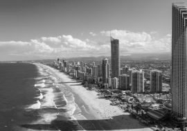 Lais Puzzle - Goldküste, Australien in schwarz weiß - 1.000 Teile