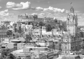 Lais Puzzle - Edinburgh Schottland UK in schwarz weiß - 500, 1.000 & 2.000 Teile