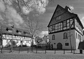 Lais Puzzle - Bad Vilbel, Hessen in schwarz weiß - 500, 1.000 & 2.000 Teile