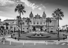 Lais Puzzle - Monte Carlo, Monaco - Casino in schwarz weiß - 1.000 Teile