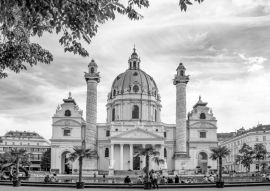 Lais Puzzle - Karlsplatz und Karlskirche Wien in schwarz weiß - 500, 1.000 & 2.000 Teile