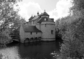 Lais Puzzle - Belgien - Brügge - Esel-Tor in schwarz weiß - 1.000 Teile