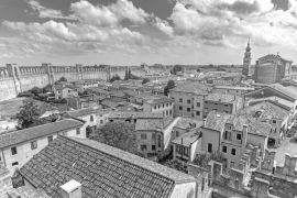 Lais Puzzle - Cittadella, Italien in schwarz weiß - 2.000 Teile