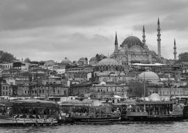 Lais Puzzle - Süleyman Moschee in Istanbul in schwarz weiß - 500, 1.000 & 2.000 Teile