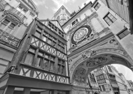 Lais Puzzle - Rouen, Normandie in schwarz weiß - 500, 1.000 & 2.000 Teile