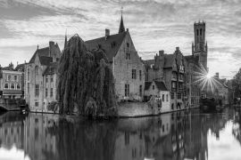 Lais Puzzle - Brügge Belgien in schwarz weiß - 2.000 Teile
