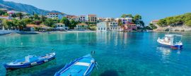 Lais Puzzle - Assos Strand in Kefalonia, Griechenland, Panorama - 2.000 Teile