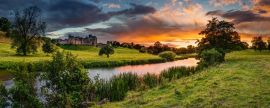 Lais Puzzle - Panoramablick bei Sonnenuntergang über den Fluss Aln, England, Panorama - 2.000 Teile