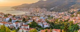 Lais Puzzle - Blick auf Samos-Stadt bei Sonnenuntergang, Insel Samos, Griechenland, Panorama - 2.000 Teile
