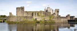 Lais Puzzle - Caerphilly Castle, Wales, Panorama - 2.000 Teile