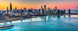 Lais Puzzle - Sonnenuntergang Chicago, Panorama - 2.000 Teile