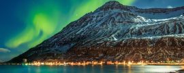 Lais Puzzle - Nordlicht über Seydisfjordur, Island, Panorama - 2.000 Teile